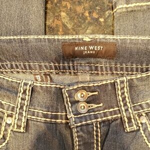 Nine West Women's Boot Cut Jeans - Dark Blue